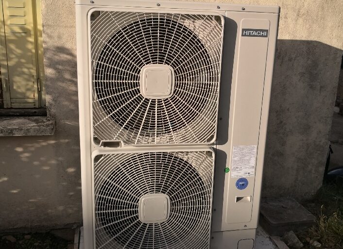 Installation Pompe à chaleur Air Eau à Bourg les Valence – Drôme – 26 – Hitachi